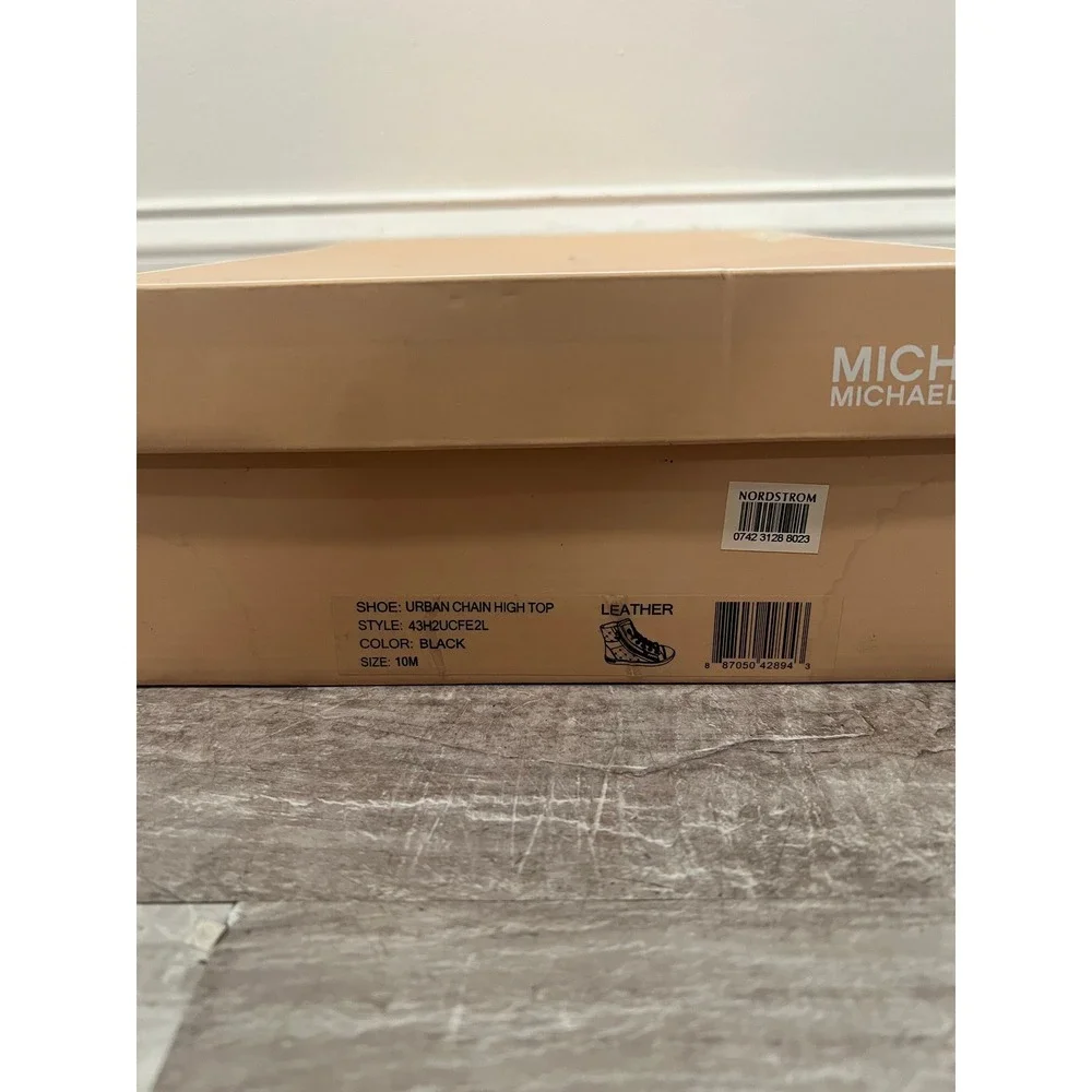 Michael Kors Urban Chain Sport Luxe High-Top Sneaker Women SZ 10M Black Quilted